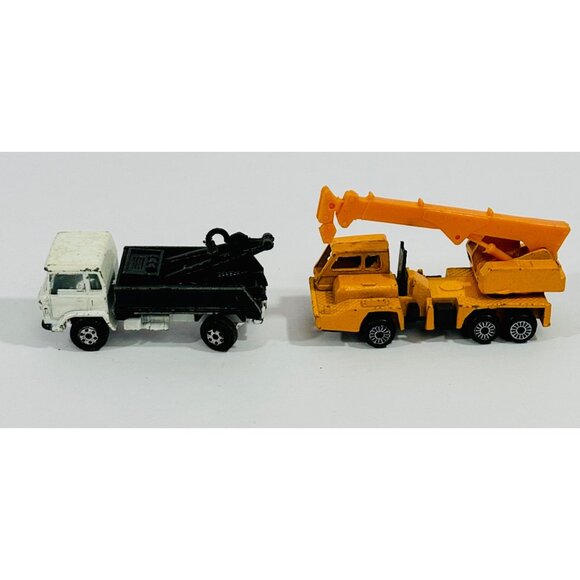 Vintage Yatming Black White Tow Truck & Zylmex Windracers P311 Crane Set Hong Ko - Picture 8 of 12